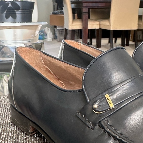 Bally Men’s Leather Loafers - Navy Slip-On Dress Shoes, Size 13M Made in Italy main image 4